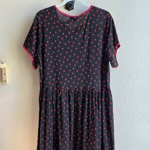 Copper Union Apparel Sheer Red Hearts Dress